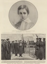 Portrait of King Edward VII at the age of fourteen, reading the King